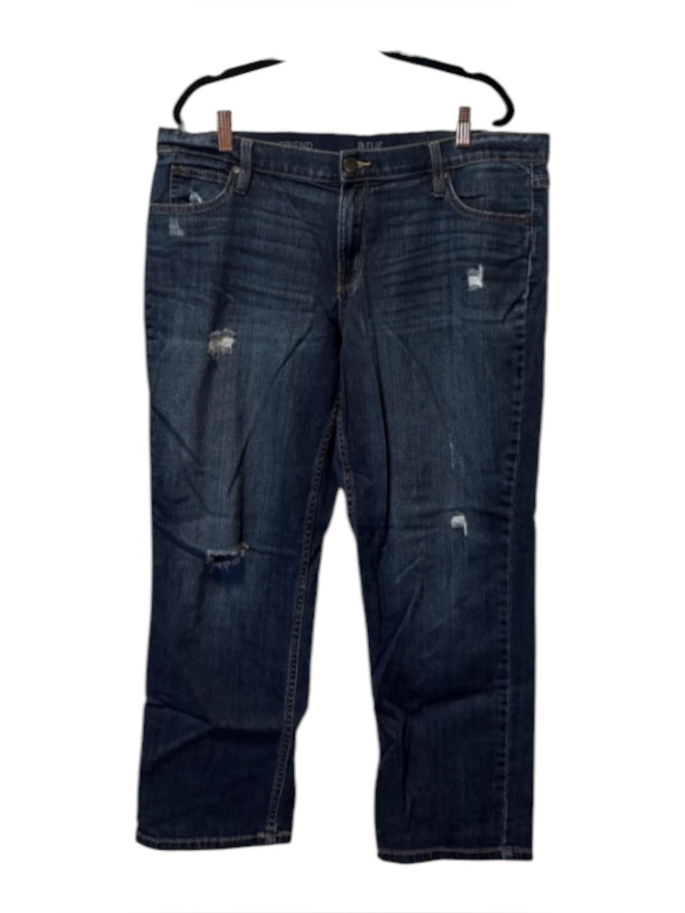 a.n.a Dark Blue Distressed Women's Jeans